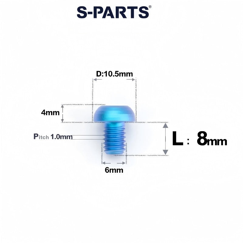 M6 X L8 20 35MM Top Cap Headset Titanium Bolt For Bike