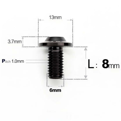 M6 X L8-55mm Titanium Button Head Bolts For Electric Motorbycle