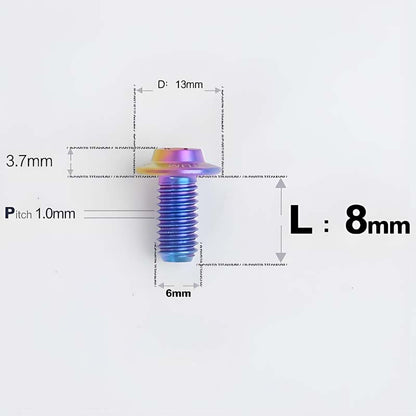 M6 X L8-55mm Titanium Button Head Bolts For Electric Motorbycle
