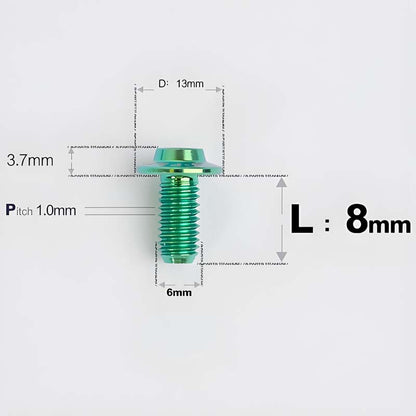 M6 X L8-55mm Titanium Button Head Bolts For Electric Motorbycle
