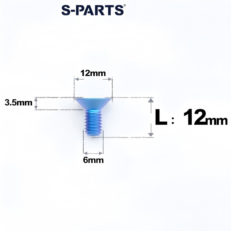 M6 x 10-40mm Titanium Flat Head Bolts - Countersunk Screws for Bike Components