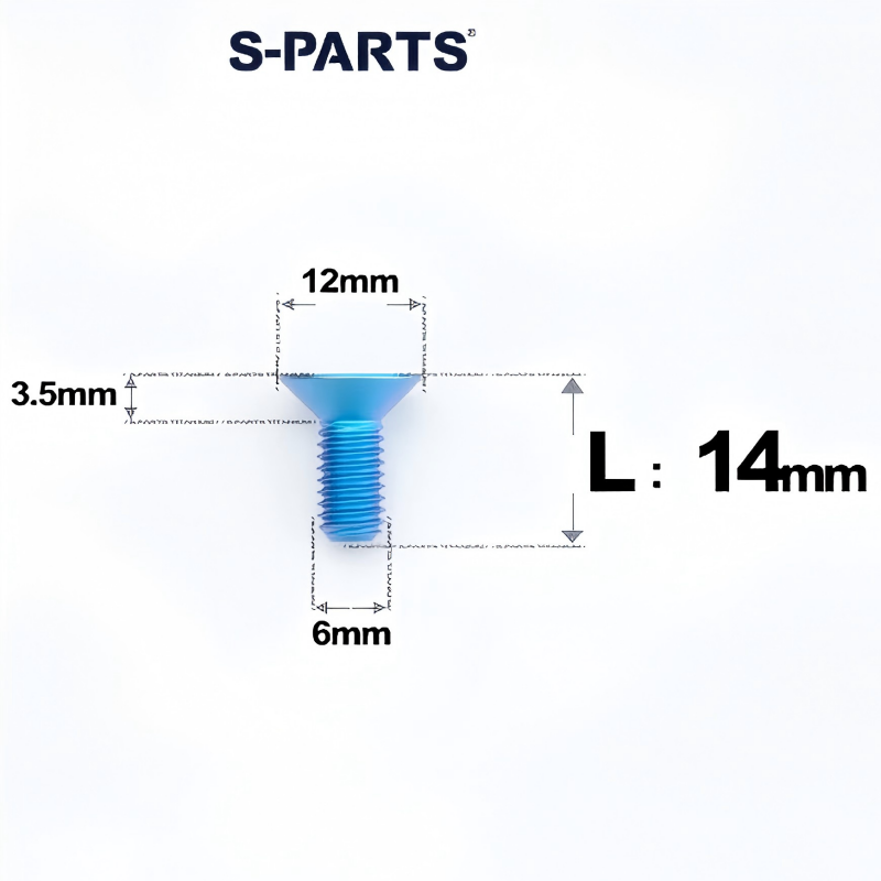M6 x 10-40mm Titanium Flat Head Bolts - Countersunk Screws for Bike Components