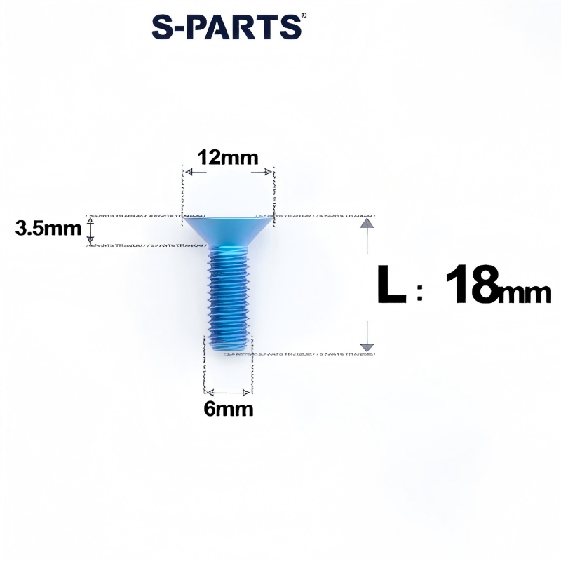 M6 x 10-40mm Titanium Flat Head Bolts - Countersunk Screws for Bike Components