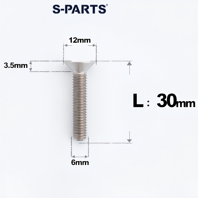 M6 x 10-40mm Titanium Flat Head Bolts - Countersunk Screws for Bike Components