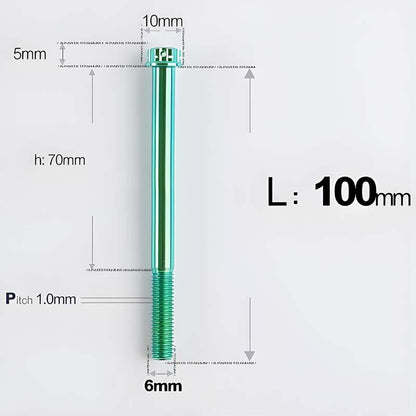 M6 X 8-120MM Titanium Bolts For Electric Motorcycle