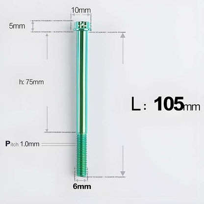 M6 X 8-120MM Titanium Bolts For Electric Motorcycle