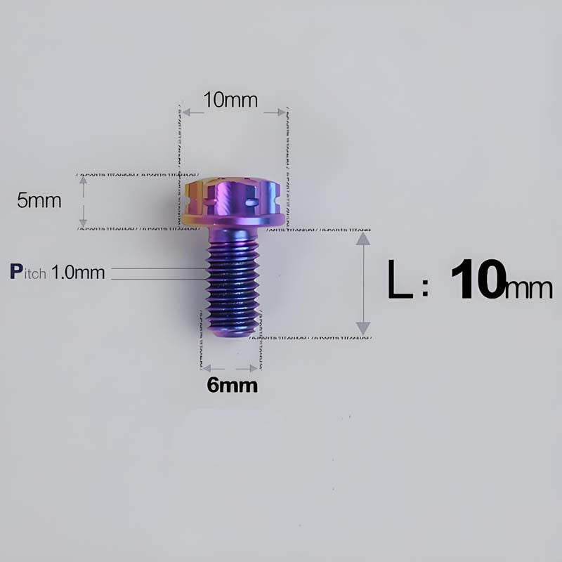 M6 X 8-120MM Titanium Bolts For Electric Motorcycle