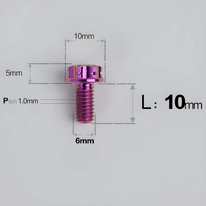 M6 X 8-120MM Titanium Bolts For Electric Motorcycle