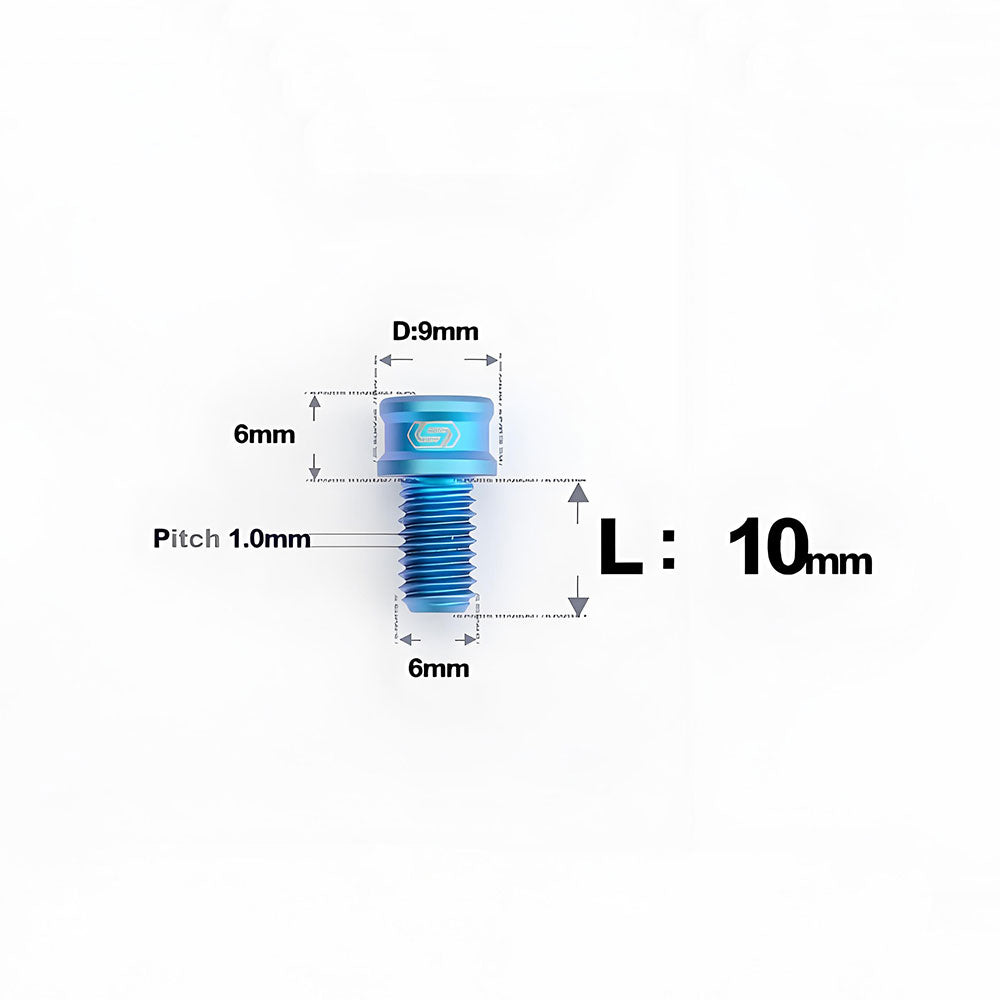 M6x10mm Titanium Cable Clamp Bolt for Shimano XT M8100 / SLX M7100 Derailleur & Brake Caliper