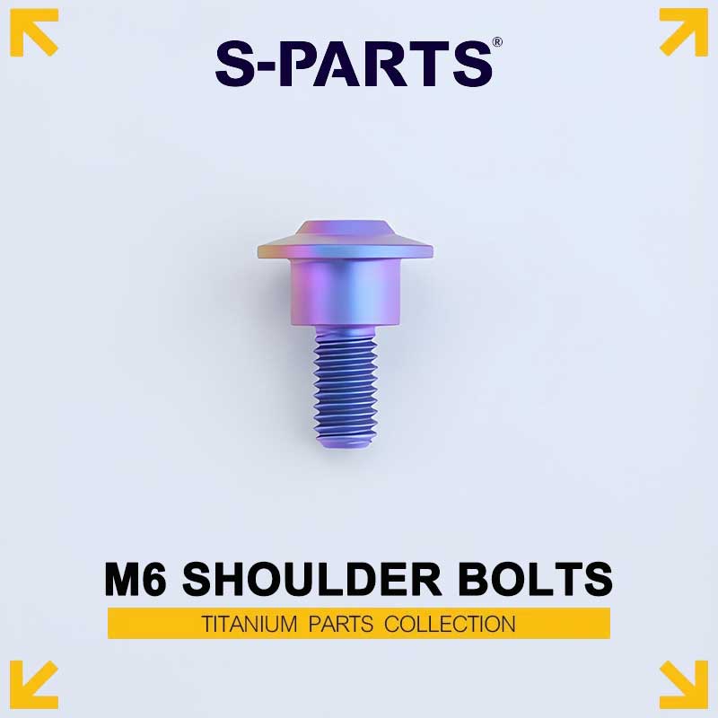 Grade 5 Titanium M6 Shoulder Bolts for Motorcycles & E-Bikes | Candy Color | Multiple Lengths