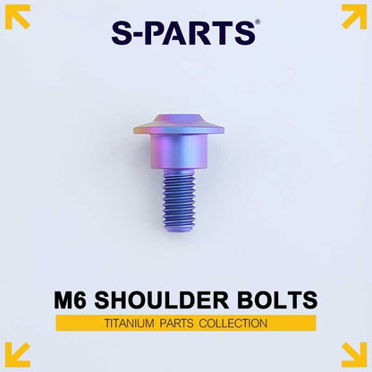 Grade 5 Titanium M6 Shoulder Bolts for Motorcycles & E-Bikes | Candy Color | Multiple Lengths