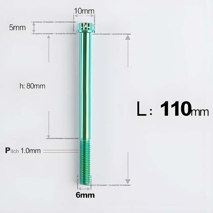 M6 X 8-120MM Titanium Bolts For Electric Motorcycle
