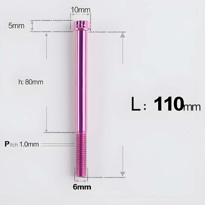 M6 X 8-120MM Titanium Bolts For Electric Motorcycle