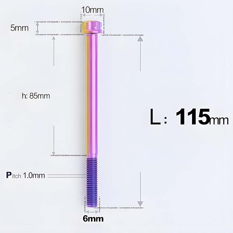 M6 X 8-120MM Titanium Bolts For Electric Motorcycle