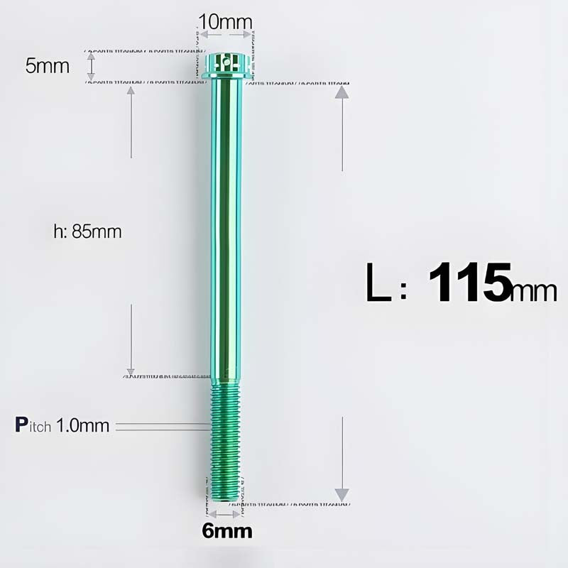 M6 X 8-120MM Titanium Bolts For Electric Motorcycle