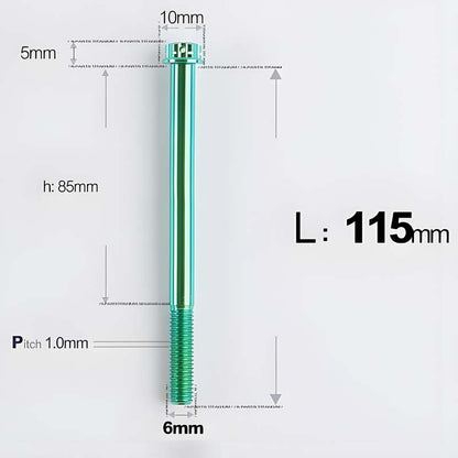 M6 X 8-120MM Titanium Bolts For Electric Motorcycle