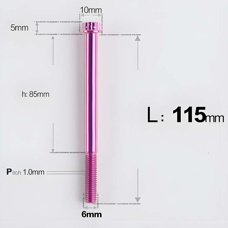 M6 X 8-120MM Titanium Bolts For Electric Motorcycle