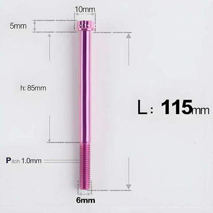M6 X 8-120MM Titanium Bolts For Electric Motorcycle