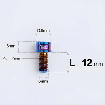 M6x10 12 14 16 18 20 25MM Titanium Bolts For Bike & Motorcycle