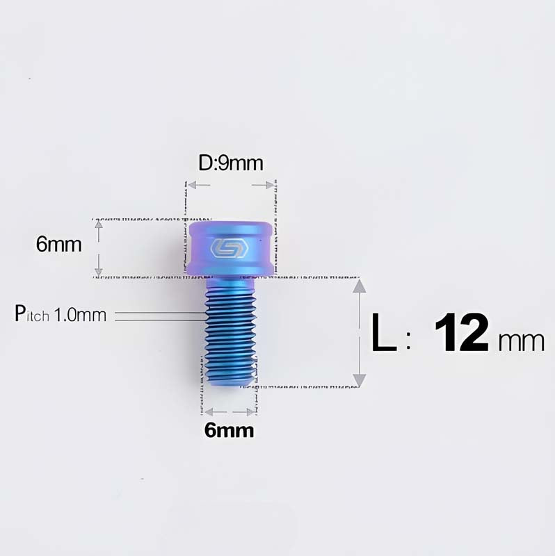 M6x10 12 14 16 18 20 25MM Titanium Bolts For Bike & Motorcycle
