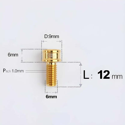 M6x10 12 14 16 18 20 25MM Titanium Bolts For Bike & Motorcycle