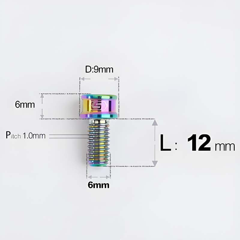 M6x10 12 14 16 18 20 25MM Titanium Bolts For Bike & Motorcycle