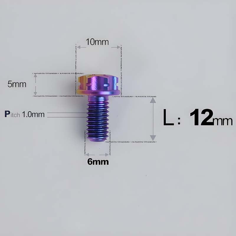 M6 X 8-120MM Titanium Bolts For Electric Motorcycle
