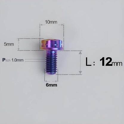 M6 X 8-120MM Titanium Bolts For Electric Motorcycle