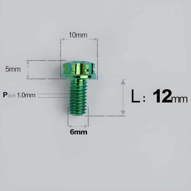 M6 X 8-120MM Titanium Bolts For Electric Motorcycle