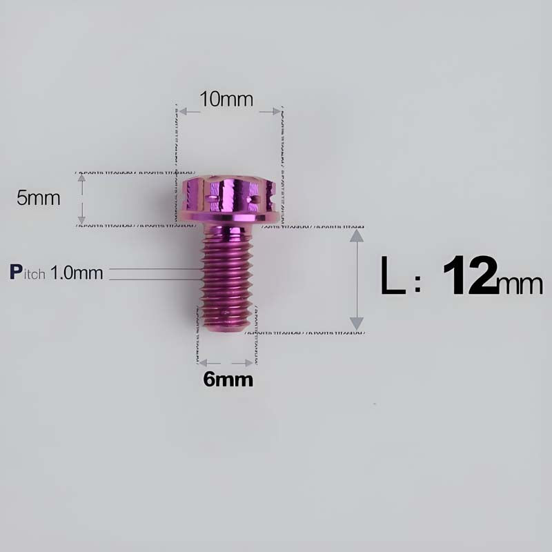 M6 X 8-120MM Titanium Bolts For Electric Motorcycle