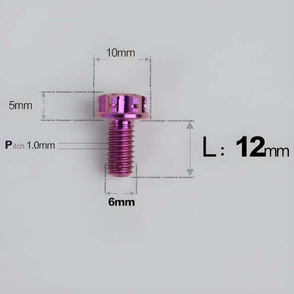 M6 X 8-120MM Titanium Bolts For Electric Motorcycle