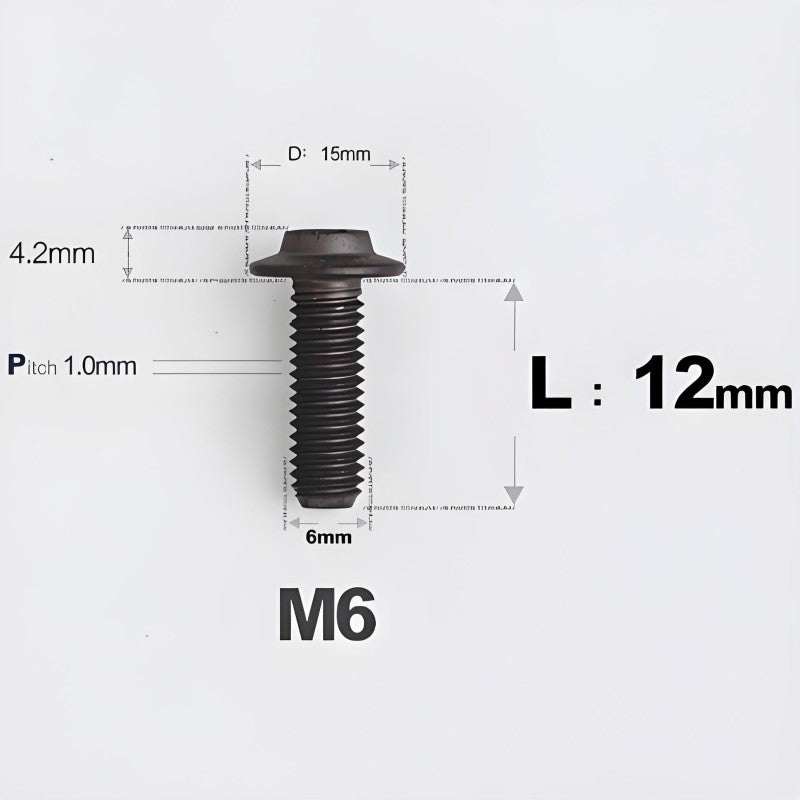 M5/M6x12mm Titanium Disc Bolts for ARAI RAPIDE-NEO Helmet Series