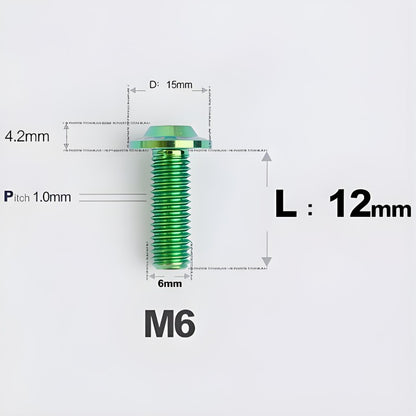 M5/M6x12mm Titanium Disc Bolts for ARAI RAPIDE-NEO Helmet Series