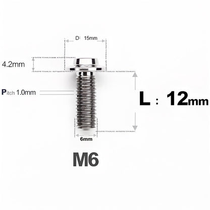 M5/M6x12mm Titanium Disc Bolts for ARAI RAPIDE-NEO Helmet Series