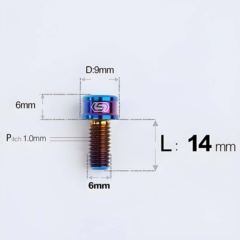 M6x10 12 14 16 18 20 25MM Titanium Bolts For Bike & Motorcycle