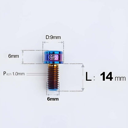 M6x10 12 14 16 18 20 25MM Titanium Bolts For Bike & Motorcycle
