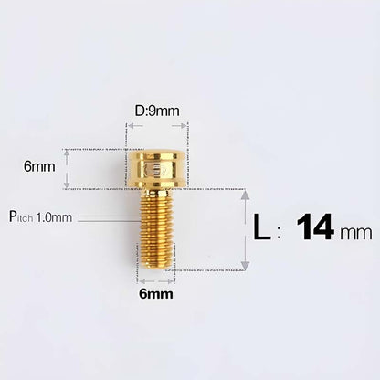 M6x10 12 14 16 18 20 25MM Titanium Bolts For Bike & Motorcycle