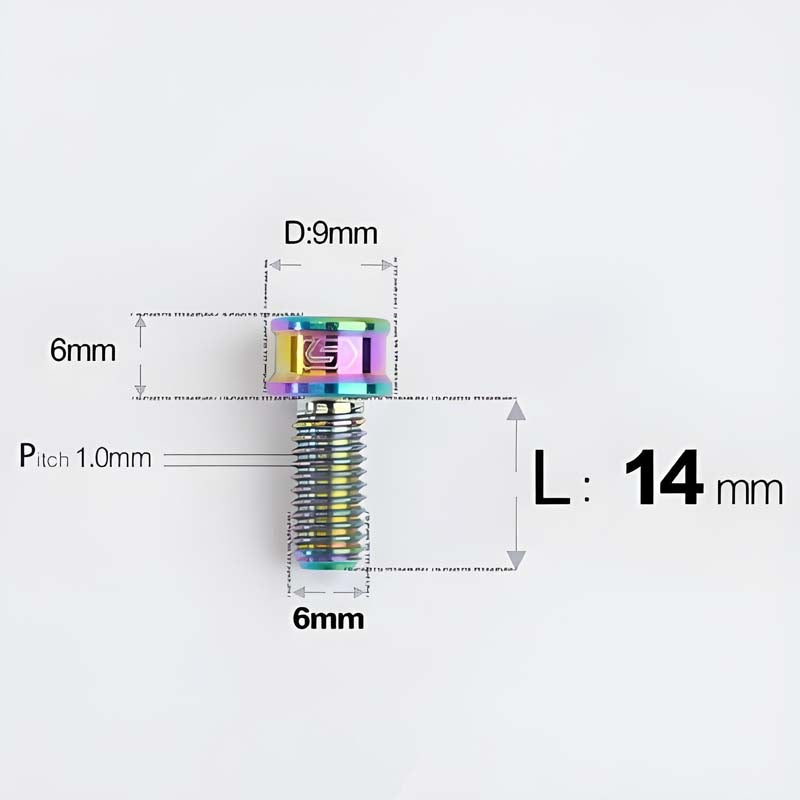 M6x10 12 14 16 18 20 25MM Titanium Bolts For Bike & Motorcycle