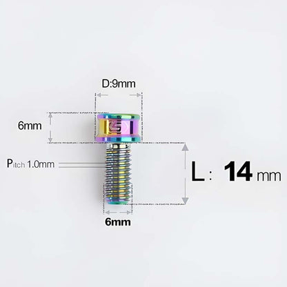 M6x10 12 14 16 18 20 25MM Titanium Bolts For Bike & Motorcycle
