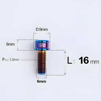 M6x10 12 14 16 18 20 25MM Titanium Bolts For Bike & Motorcycle