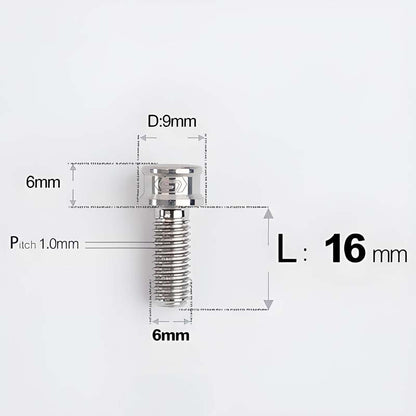 M6x10 12 14 16 18 20 25MM Titanium Bolts For Bike & Motorcycle