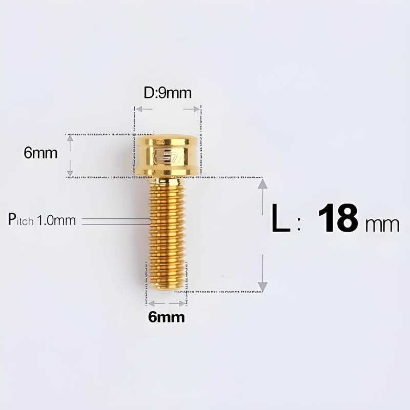 M6x10 12 14 16 18 20 25MM Titanium Bolts For Bike & Motorcycle