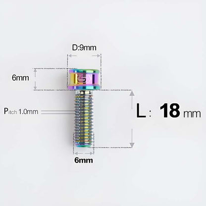 M6x10 12 14 16 18 20 25MM Titanium Bolts For Bike & Motorcycle