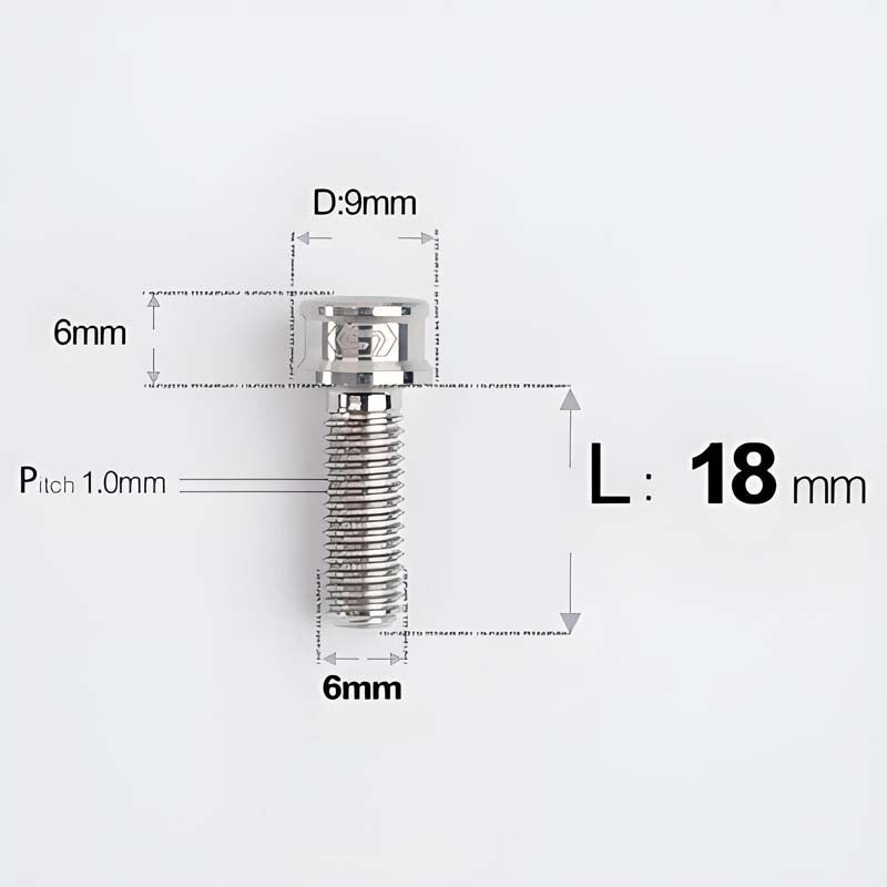 M6x10 12 14 16 18 20 25MM Titanium Bolts For Bike & Motorcycle