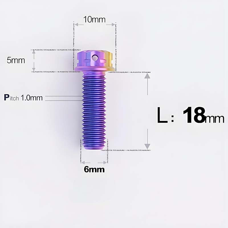 M6 X 8-120MM Titanium Bolts For Electric Motorcycle