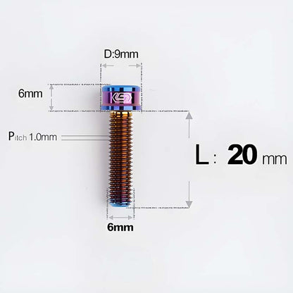 M6x10 12 14 16 18 20 25MM Titanium Bolts For Bike & Motorcycle