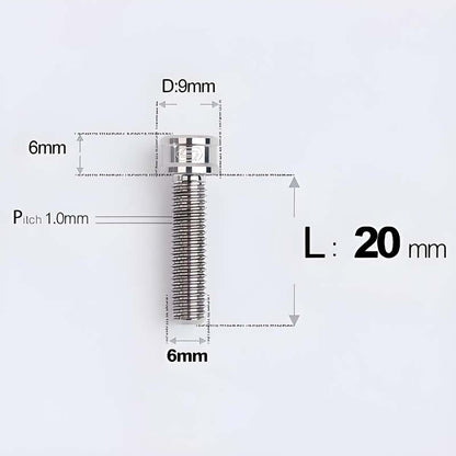 M6x10 12 14 16 18 20 25MM Titanium Bolts For Bike & Motorcycle