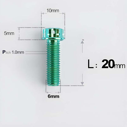 M6 X 8-120MM Titanium Bolts For Electric Motorcycle