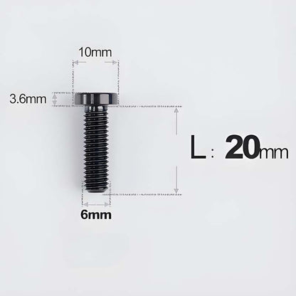 M6x20-30mm Titanium Flat Head Bolts for Motorcycle Disc Brake