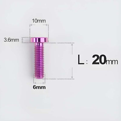 M6x20-30mm Titanium Flat Head Bolts for Motorcycle Disc Brake